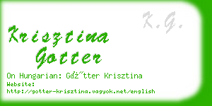 krisztina gotter business card